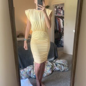 Yellow bodycon dress